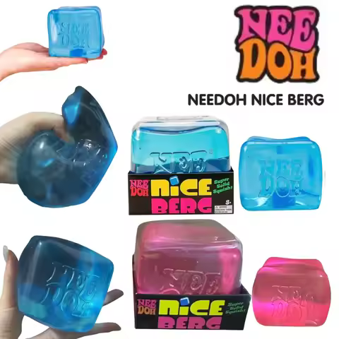 NeeDoh Nice Berg Sensory Stress Reliever Fidget Tool for Anxiety & Focus Desk Sensory Cube Gifts