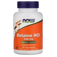 速出貨❤ Betaine HCL 648毫克 120粒植物膠囊 NOW Foods 甜菜鹼鹽酸鹽 購買教學服務