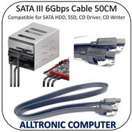 SATA III 6.0 Gbps SATA Cable  50CM (SATA Cable for SSD, SATA SSD Cable, SATA 3 Internal Cables