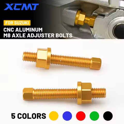 M8 Motorcycle Rear Axle Blocks Chain Adjuster Bolt For SUZUKI RM-Z450 05-24 RM-Z250 04-24 RM250 RM12
