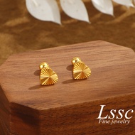 Fashion Heart Earrings for Women Anting Telinga Titanium Cinta Perempuan Subang Anti Karat Stainless