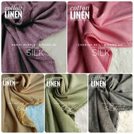 COTTON LINEN THAI SILK KAIN PASANG PLAIN BIDANG 60