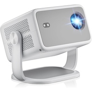 Smart Projector with WiFi and Bluetooth, 1080P Native 4K Support, 600 ANSI Lumen, Electric Focus & A