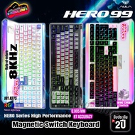 AULA HERO99 Magnetic Switch Wired Mechanical Keyboard RGB Music Rhythm 8K 101Keys Aula Keyboard