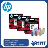 HP 685 Single Color Cartridge Expired Clearance (Cyan / Magenta / Yellow)