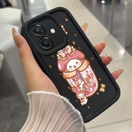 Case For OPPO A3 4G A3 Pro 5G A3X 4G A3X 5G A40 A60 5G Three-Color Rabbit Phone Silicone Shockproof
