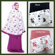 Telekung corak printed kain telekung cotton material