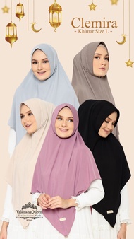KHIMAR CLEMIRA SIZE L VALENSHA QUEEN HIJAB BAHAN JERSEY SUPER ADEM/KERUDUNG TERBARU DAN TERMURAH IKK