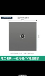 [全新] 洛门香港澳版插座13a英式插座带USB面板电制灯制开关面板国际灰色