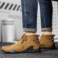 New Handmade Men Boots Outdoor Casual Leather Ankle Boots Fall