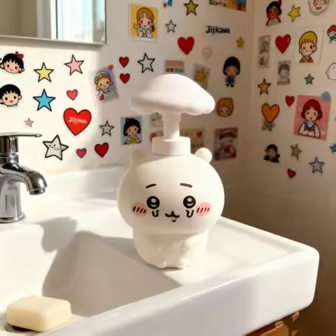 Chiikawa Bottle Cute Cartoon Empty Hand Sanitizer Bottle Kawaii Anime Refillable Portable Home Schoo