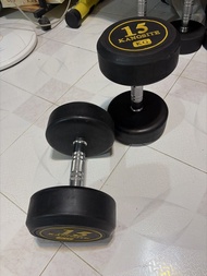 15KG 包膠啞鈴 一對