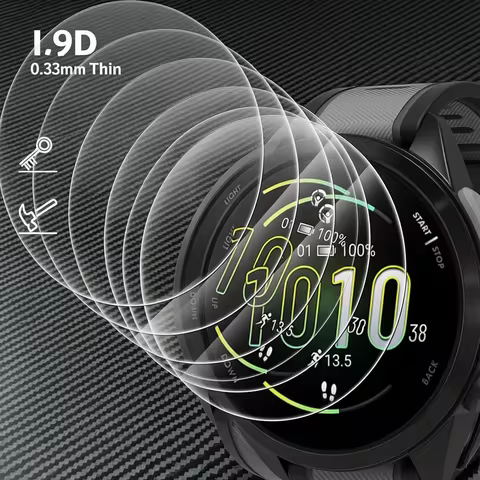 5pcs Tempered Glass For Garmin Fenix 8 7X 6X Pro 7 6 7S 6S 5 5S Solar AMOLED Screen Protector Glass 