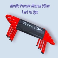 Hurdle Promex Soccer Training 50cm 1 Set of 5 Orange ABS Plastic