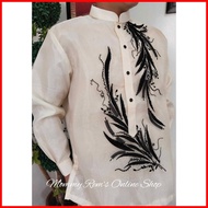 ℗ ❃ ☂ Barong Talahib Design (Black Embroidered)