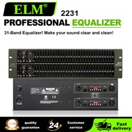 ELM 2231 Professional Equalizer, Dual 31‑Band Audio Graphic Equalizer for Karaoke & Live Sound