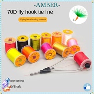 AMBER Fly Tying Thread line, Salmon Super Strong Fly Fishing Line,  Flies Bass Premium Fishing Line