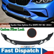 MagicKit CS Style Front Lip Painted Carbon Color 2016+ For BMW F87 M2 Spoiler Splitter