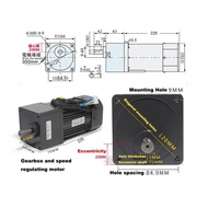 400W 6RK400RGU-CF 220V AC Gear Reducer Motor Fixed Speed Motor 6GU3K-500K CW CCW with Capacitor 2.7R