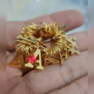 916 gold PENDANT LETTER ALPHABET PENDANT 916 Gold