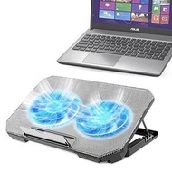 Others - 筆記型電腦散熱器、升降支架、折疊收納支架、桌面電腦散熱托架－Q100銀色升級版（附充電線）