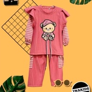 YNA STRIPE BEAR GIRLS' SUIT 1-5 YEARS ONE SET CHILDREN
