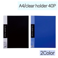 Sun Note A4 Clear File Holder Book 40 pockets (WHT/Clear/BLK)cram school,documents,organizing,Musica