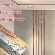 Maxi Kode3u8Ti Wall Sticker Stainless SS21 Steel Flat Decorative Lines Titanium Wall Ceiling Edge Strip Mirror Living Room Decoration