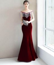 hot sale Womens Evening Dress Off Shoulder Ruffles Mermaid Formal Prom Gowns