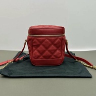 YSL Vanity紅金 化妝盒子肩背斜背包15*17*9 98新配件塵袋