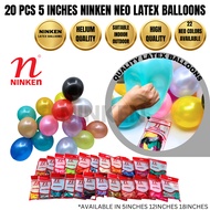 20pcs 5Inches Ninken Neo Latex Balloon Latek Belon Balloons