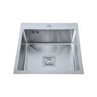 TEKA อ่างล้างจาน ซิงค์สแควร์ 1หลุมTEKA รุ่น TQ 50*สแตนเลส แถมฟรีก๊อกน้ำเย็น