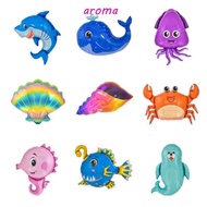 AROMA Ocean Animal Aluminum Foil Balloon, Octopus/Shark/Crab/Whale/Shell/Sea Lion Cartoon Kids Birthday Party Decoration, Lantern Fish/Sea Snail/Seahorse Baby Shower Supplies