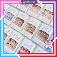24Pcs/Set Imitation False Nails with Glue D60 Nail Art Nail Care 3d False Nails