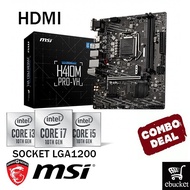 MSI H410M PRO-VH INTEL H410 LGA1200 MOTHERBOARD + INTEL 10TH GEN CPU COMBO PROMO
