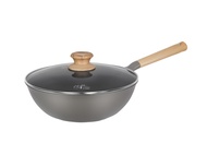 Zebra Natural Non Stick Wok Pan With Glass Lid (30cm)