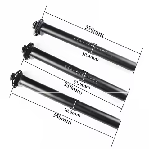 Aluminum Alloy Bicycle Tube Saddle 30.4 / 30.8 / 31.6 * 350MM Pillar Q849 Bike Seat Post Mountain Ca