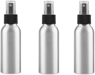 3 Pcs Aluminum Fine Mist Spray Bottle with Black Pump Sprayer Empty Sample Atomizer Containers for E