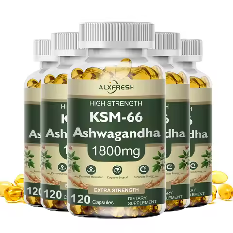 KSM-66 Natural Ashwagandha Capsules Ashwagandha Supplement| 1800mg for Health Support - Plant Based 