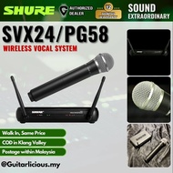Shure SVX24/PG58 Wireless Vocal System, SVX4 Diversity Receiver, SVX2 Handheld Transmitter & PG58 Ha