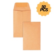 A&C Brown Paper Coin Envelope ( 1, 3, 4,5, 6, 7, 8.5) 50 pcs - Office Supplies