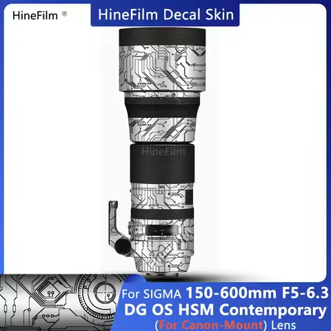 Hinefilm Skin for Sigma 150-600 for Canon lens Skin 150 600 Lens Decal 150600 Lens Sticker FOR Sigma