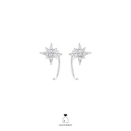 Haus of Jewelry - SELENE STARLIGHT EARRINGS ต่างหูเงินแท้ ประดับเพชรคิวบิกเซอร์โคเนีย (Cubic Zirconi