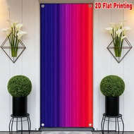 1pc, 2d flat printing Festive Banner Festive 70.9x 35.4in party banner Rainbow Gradient Lines Polyes
