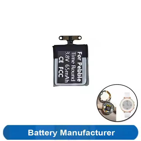 Replacement Battery For Pebble Time Round Smart Watch 3.8V 65mAh LSSP301618AE Rechargeable High Qual