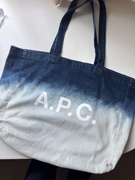 A.P.C. 漸變色牛仔材質Tote 大號托特包