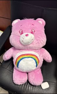 特大公仔 Care Bears 彩虹熊毛絨玩具 粉紅色 pink rainbow care bear 全新 日本正版 日版毛絨大公仔 大毛公仔 Namco 玩偶 聖誕馴鹿 掛飾 吊飾 飾物 景品 匙扣