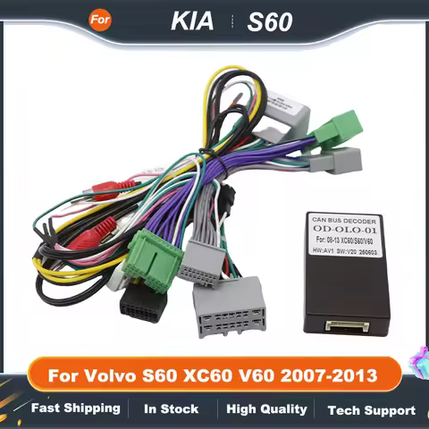 Car Audio Wiring Harness with Canbus Box For Volvo S60 XC60 V60 2007-2013 Stereo 16 Pin CD/DVD Andro