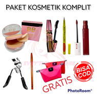 Maybelline Paket Kosmetik 6 In 1 Gratis Tas Kosmetik Pouch ( Bedak BB Pink 2 In 1 - Maskara - Lip Matte - Eyeliner - Pensil Alis Viva - Pelentik Bulu Mata)