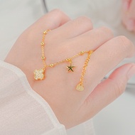 Vòng tay bạc nữ LAMY Lucky Four Leaf Star Rose Gold Bracelet 2241RG